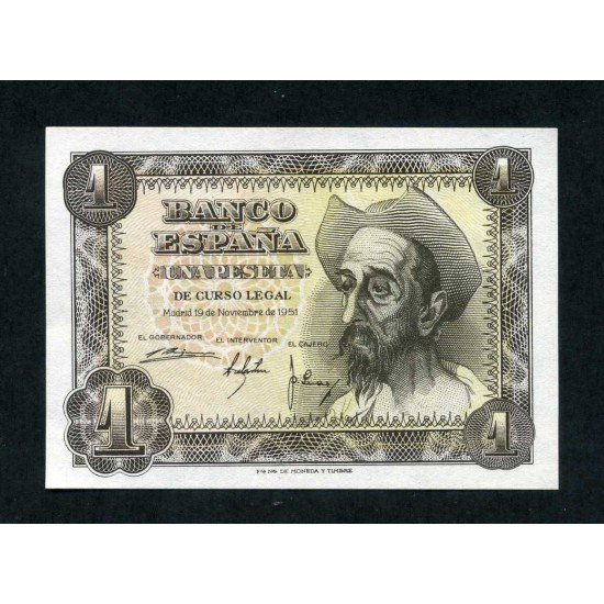 España billete 1 Pta 19 11 1951 Quijote Sin circular España billete 1 Pta 19 11 1951 Quijote Sin circular