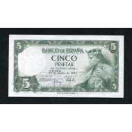 España billete 5 Ptas Madrid 22 7 1954 Sin circular España billete 5 Ptas Madrid 22 7 1954 Sin circular