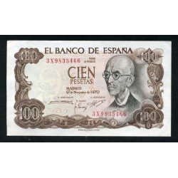 Billete 100 Ptas 17-XI-1970 M. de Falla Billete 100 Ptas 17-XI-1970 M. de Falla