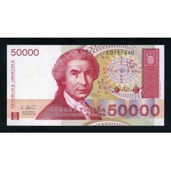 Croacia 50000 Dinars 1993 Billete Banknote Sin Circular Croacia 50000 Dinars 1993 Billete Banknote Sin Circular