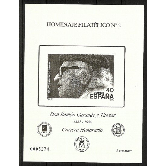 España Spain Homenaje Filatélico 2 2006 Ramón Carande