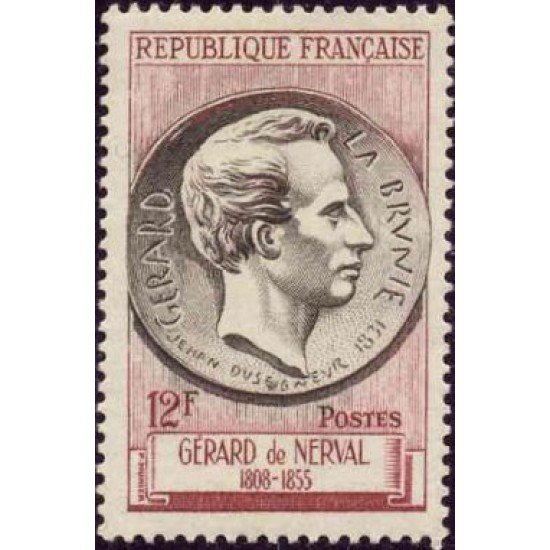 France Francia Nº 1043 1955 Centenario de la muerte del escritor Gérard Labrunie Lujo France Francia Nº 1043 1955 Centenario de la muerte del escritor Gérard Labrunie Lujo