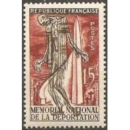France Francia Nº 1050 1956 Memorial nacional de la deportación a Struthof (Alsacia) Lujo France Francia Nº 1050 1956 Memorial nacional de la deportación a Struthof (Alsacia) Lujo
