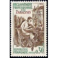 MED/S France Francia Nº 1405 1964 Inserción laboral de los minusválidos Lujo MED/S France Francia Nº 1405 1964 Inserción laboral de los minusválidos Lujo