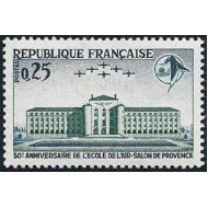 France Francia Nº 1463 1965 30º Aniv. de la Escuela del Aire (Salon-de-Provence) Lujo