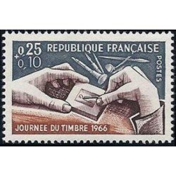France Francia Nº 1477 1966 Día de sello Sorteo de la Cruz Roja Lujo France Francia Nº 1477 1966 Día de sello Sorteo de la Cruz Roja Lujo