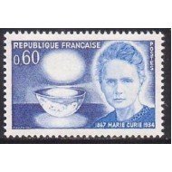 France Francia Nº 1533 1967 Centenario del nacimiento de Marie Curie Lujo France Francia Nº 1533 1967 Centenario del nacimiento de Marie Curie Lujo