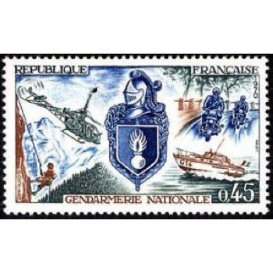 France Francia Nº 1622 1970 Gendarmería nacional-Actividades- Lujo France Francia Nº 1622 1970 Gendarmería nacional-Actividades- Lujo