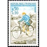 France Francia Nº 1710 1972 Día del sello Lujo France Francia Nº 1710 1972 Día del sello Lujo