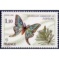 FAU4/S France Francia Nº 2089 1980 Serie naturaleza -Mariposa- Lujo FAU4/S France Francia Nº 2089 1980 Serie naturaleza -Mariposa- Lujo