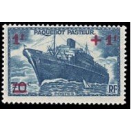 France Francia Nº 502 1941 En provecho de las obras del mar -Vapor Pasteur- Lujo France Francia Nº 502 1941 En provecho de las obras del mar -Vapor Pasteur- Lujo