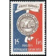 France Francia Nº 906 1951 Bimilenario de Paris Sello de la Corporación de los barqueros Lujo France Francia Nº 906 1951 Bimilenario de Paris Sello de la Corporación de los barqueros Lujo