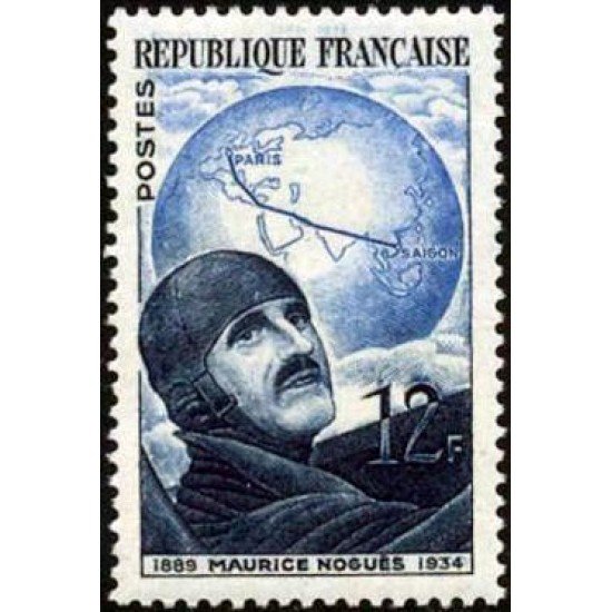 France Francia Nº 907 1951 En memoria del aviador Maurice Noguès. 20º Aniv. línea aérea Francia Indochina Lujo France Francia Nº 907 1951 En memoria del aviador Maurice Noguès. 20º Aniv. línea aérea Francia Indochina Lujo