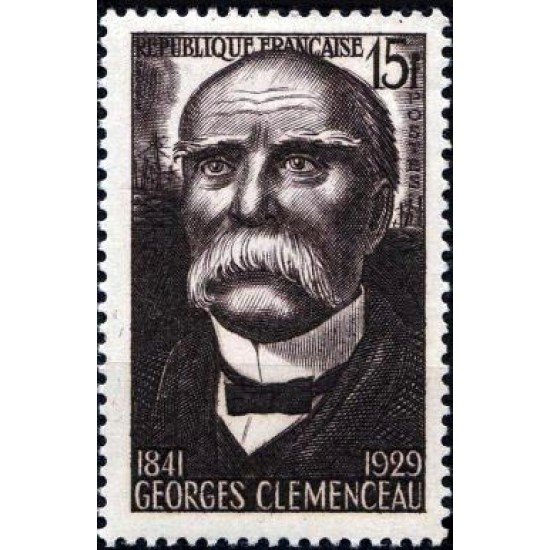 France Francia Nº 918 1951  33º Aniv. del Armisticio -Georges Clemeneau-Lujo