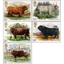 FAU2/S Gran Bretaña 1117/21 1984 Cría bovina MNH