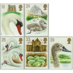FAU5/S Gran Bretaña - 1645/49 - 1992 Fauna-cisnes MNH