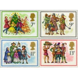 Gran Bretaña 876/79 1978 Navidad Músicos y cantores MNH Gran Bretaña 876/79 1978 Navidad Músicos y cantores MNH