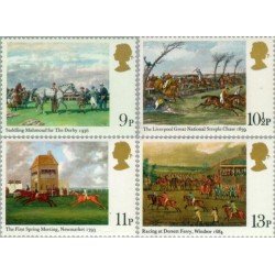 FAU5/S Gran Bretaña  UK  Nº 892/95  1979  200ª Carrera hípica-Derby de Epson MNH
