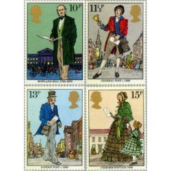 CIN/S Gran Bretaña 909/12 1979 100 Aniv. muerte de Rowland Hill MNH