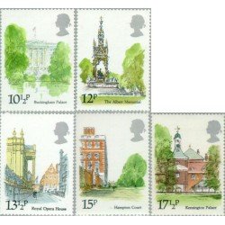 Gran Bretaña 932/36 1980 Monumentos históricos de Londres MNH