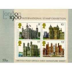 Gran Bretaña  HB 1 1978 Londres 1980 Expo. filatélica inter. Palacios y castillos históricos MNH