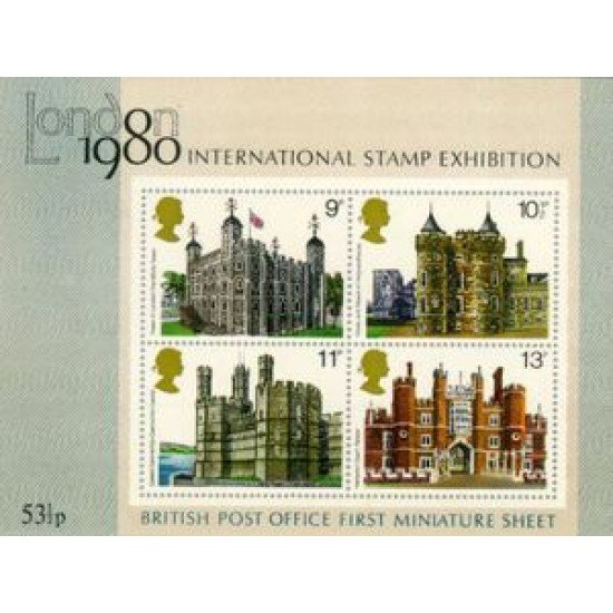 Gran Bretaña HB 1 1978 Londres 1980 Expo. filatélica inter. Palacios y castillos históricos MNH Gran Bretaña HB 1 1978 Londres 1980 Expo. filatélica inter. Palacios y castillos históricos MNH