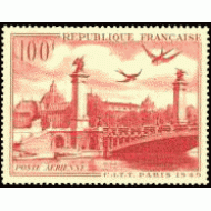 France Francia A 28 1949 Congreso inter. de Telegrafía y Telefonía París Vistas Palacio, puente, aves Lujo France Francia A 28 1949 Congreso inter. de Telegrafía y Telefonía París Vistas Palacio, puente, aves Lujo