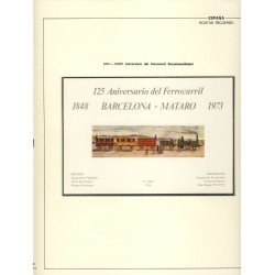 España Spain Hojitas Recuerdo 16 1973 FNMT 125 Aniversario del Ferrocarril