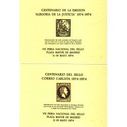 España Spain Hojitas Recuerdo 18/19 1974 FNMT Alegoría de la Justicia