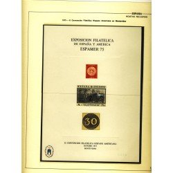 España Spain Hojitas Recuerdo 38 1975 FNMT Exposición Filatélica de España y América Espamer 75 