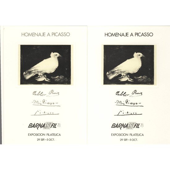 España Spain Hojitas Recuerdo 69/70 1978 FNMT Homenaje a Picasso Barnafil 78