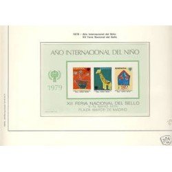 España Spain Hojitas Recuerdo 76 1979 FNMT Año Internacional del niño