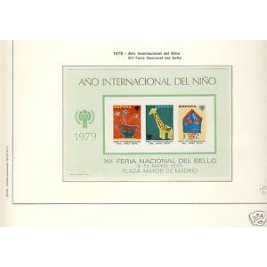 España Spain Hojitas Recuerdo 76 1979 FNMT Año Internacional del niño