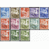 France Francia Preobliterados P- 106/18 1953-59 Segador, gallo MNH