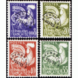 France Francia Preobliterados P- 119/22 1960 Gallo Lujo France Francia Preobliterados P- 119/22 1960 Gallo Lujo