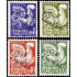France Francia Preobliterados P- 119/22 1960 Gallo Lujo