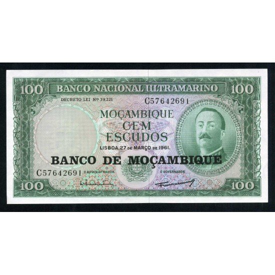 Mozambique 100 Escudos 1961 SC Mozambique 100 Escudos 1961 SC