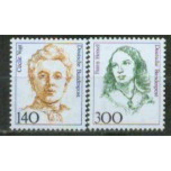 Alemania Federal - 1264/65 - GERMANY 1989 Serie actual-Mujeres de la história alemana-Lujo Alemania Federal - 1264/65 - GERMANY 1989 Serie actual-Mujeres de la história alemana-Lujo