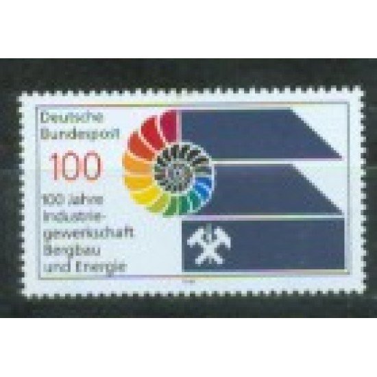 Alemania Federal - 1268 - GERMANY 1989 Cent. del sindicato minero Lujo Alemania Federal - 1268 - GERMANY 1989 Cent. del sindicato minero Lujo