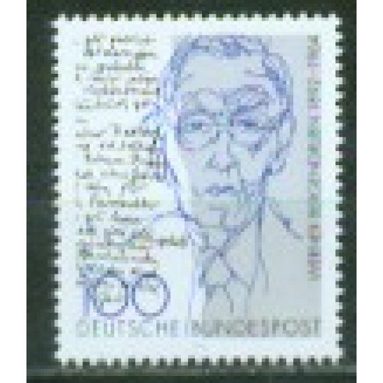 Alemania Federal - 1460 - GERMANY 1992 Cent. de Werner Bergengruen Lujo Alemania Federal - 1460 - GERMANY 1992 Cent. de Werner Bergengruen Lujo