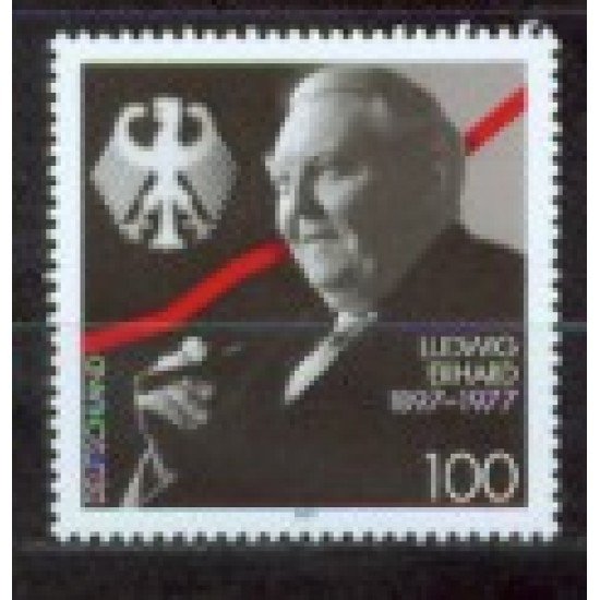 Alemania Federal - 1736 - GERMANY 1997 Cent. de Ludwig Erhard Lujo Alemania Federal - 1736 - GERMANY 1997 Cent. de Ludwig Erhard Lujo