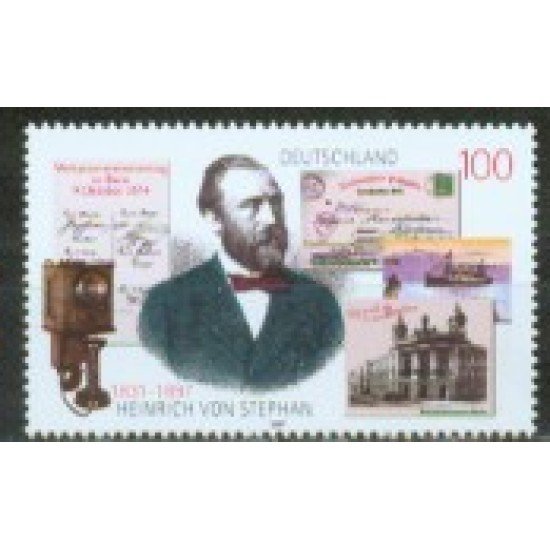 Alemania Federal - 1744 - GERMANY 1997 Cent. muerte Heinrich von Stephan Lujo Alemania Federal - 1744 - GERMANY 1997 Cent. muerte Heinrich von Stephan Lujo