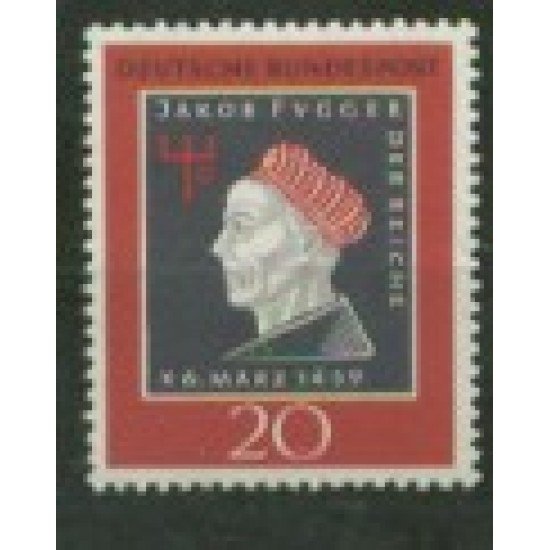 Alemania Federal - 178 - GERMANY 1958 5º Cent. de Jakob Fugger el Rico Lujo Alemania Federal - 178 - GERMANY 1958 5º Cent. de Jakob Fugger el Rico Lujo