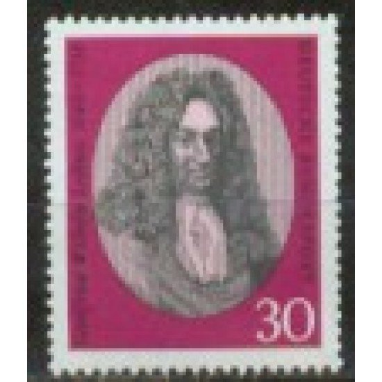 Alemania Federal - 375 - GERMANY 1966 250º Aniv. muerte de Gottfried Wilhelm Leibniz Lujo Alemania Federal - 375 - GERMANY 1966 250º Aniv. muerte de Gottfried Wilhelm Leibniz Lujo