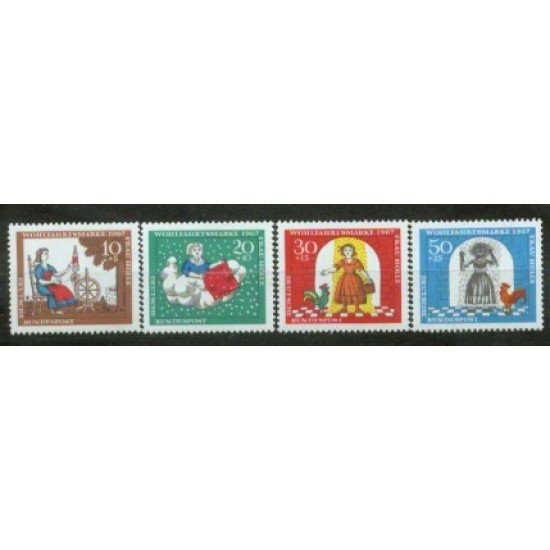 Alemania Federal - 403/06 - GERMANY 1967 Sorteo benéfico-escenas de cuento- Lujo Alemania Federal - 403/06 - GERMANY 1967 Sorteo benéfico-escenas de cuento- Lujo