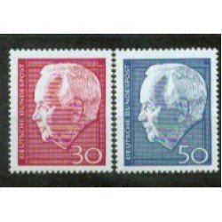 Alemania Federal - 407/08 - GERMANY 1967 Presidente Lübke Lujo Alemania Federal - 407/08 - GERMANY 1967 Presidente Lübke Lujo