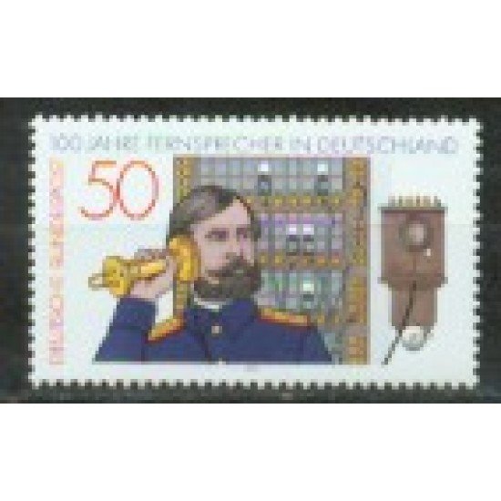 Alemania Federal - 794 - GERMANY 1977 Centenario del teléfono en Alemania Lujo Alemania Federal - 794 - GERMANY 1977 Centenario del teléfono en Alemania Lujo