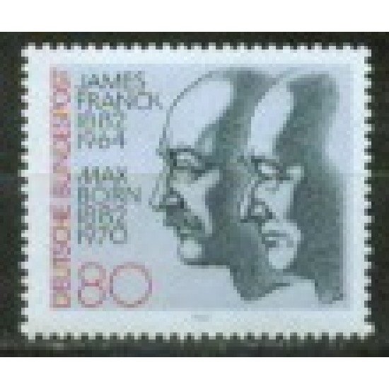 Alemania Federal - 979 - GERMANY 1982 100 Aniv. de los Nobel Max Born y James Franck Lujo Alemania Federal - 979 - GERMANY 1982 100 Aniv. de los Nobel Max Born y James Franck Lujo
