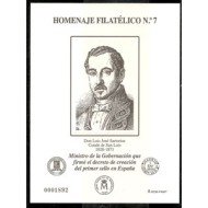 España Spain Homenaje Filatélico 7 2011 Luis José Sartorius España Spain Homenaje Filatélico 7 2011 Luis José Sartorius