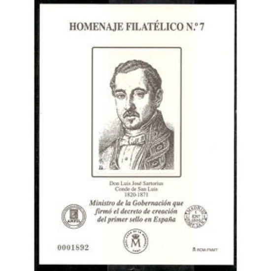 España Spain Homenaje Filatélico 7 2011 Luis José Sartorius 